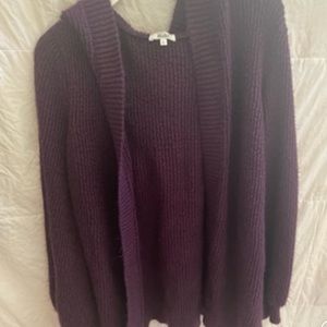 Magenta knit cardigan